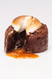 Le Brownie S'mores avec coeur coulant au caramel | Juliette & Chocolat