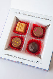 Box of 4 chocolate bonbons - Holiday edition