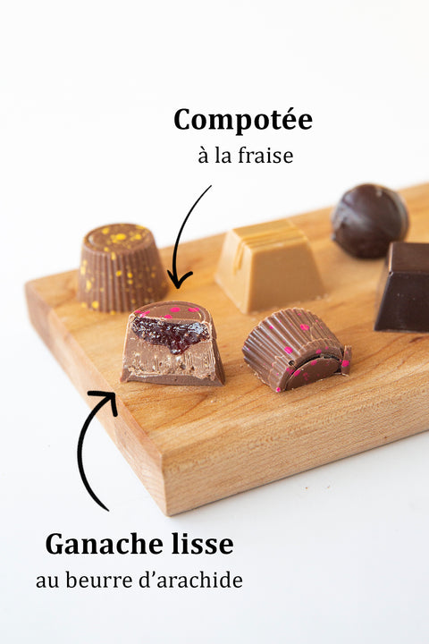 Box of 4 chocolate bonbons - Holiday edition