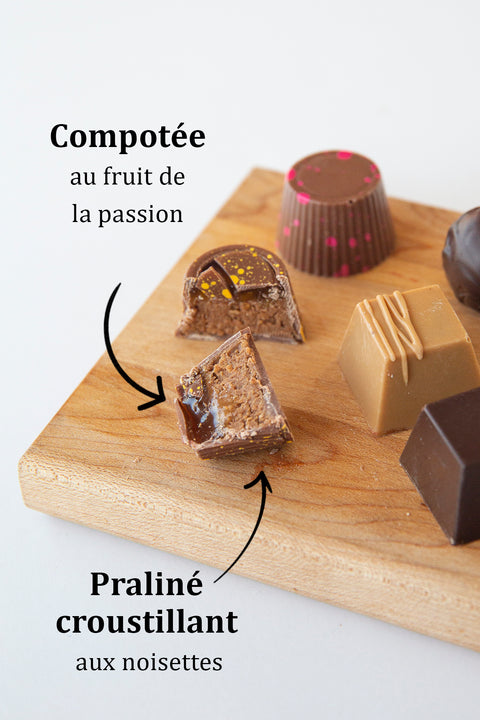 Box of 4 chocolate bonbons - Holiday edition