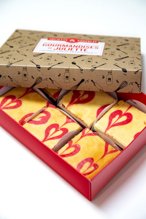 6 Red Velvet Brownies in a gift box