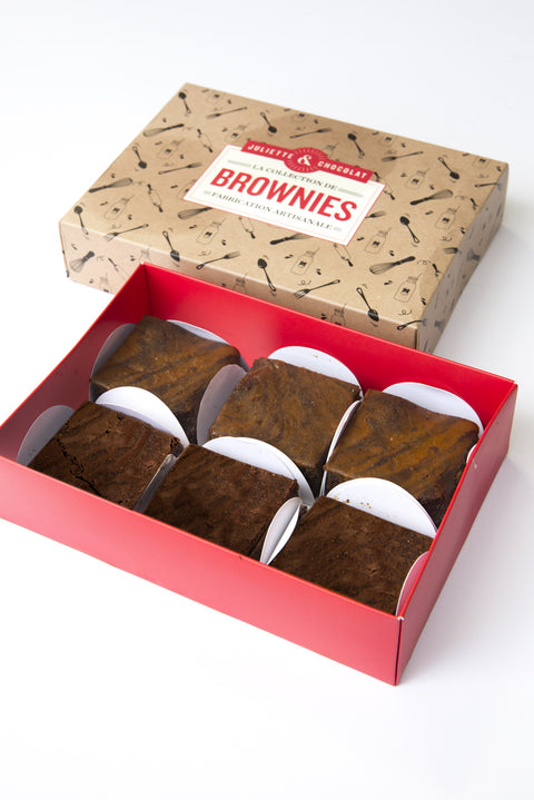 Le coffret de 3 brownies Citrouille et 3 brownies Intenses