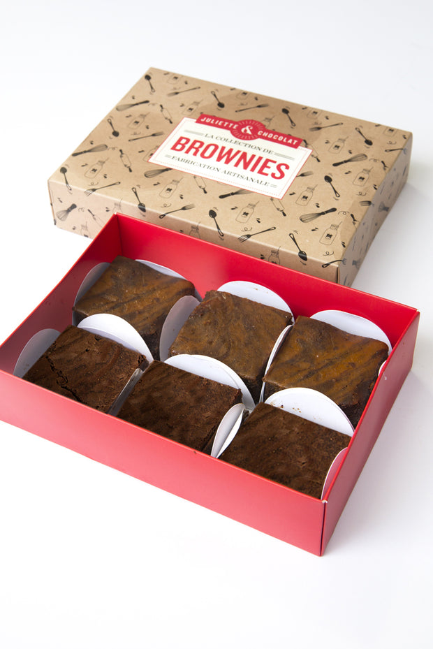 Gift box of 3 Spiced Pumpkin Brownies and 3 Intense Brownies