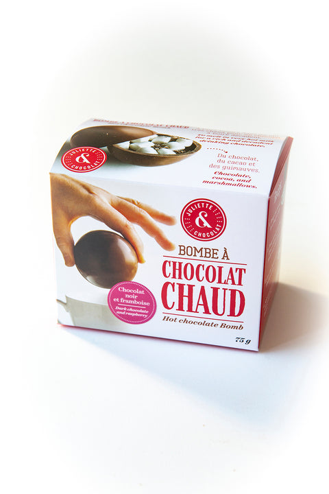 Bombe à chocolat chaud - saveur framboise