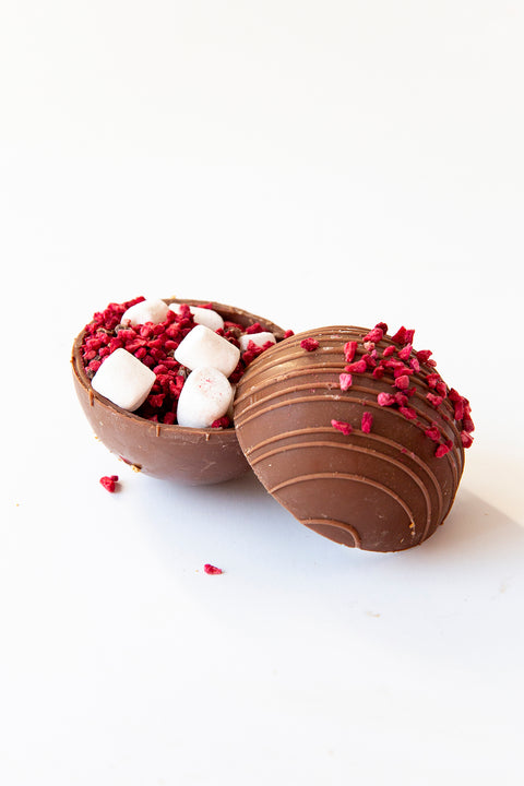 Bombe à chocolat chaud - saveur framboise