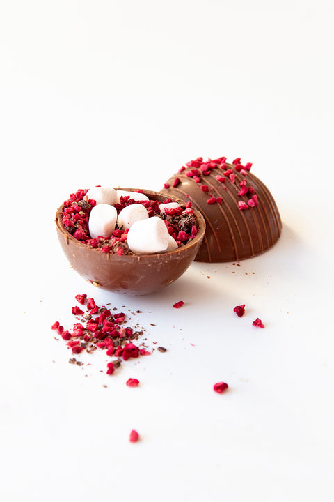 Bombe à chocolat chaud - saveur framboise