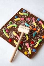Grande tablette à casser - Chocolat en fête (chocolat au lait et bonbons)
