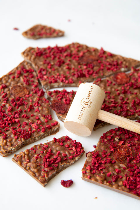 Grande tablette à casser - Chocolat au lait et fruits rouges