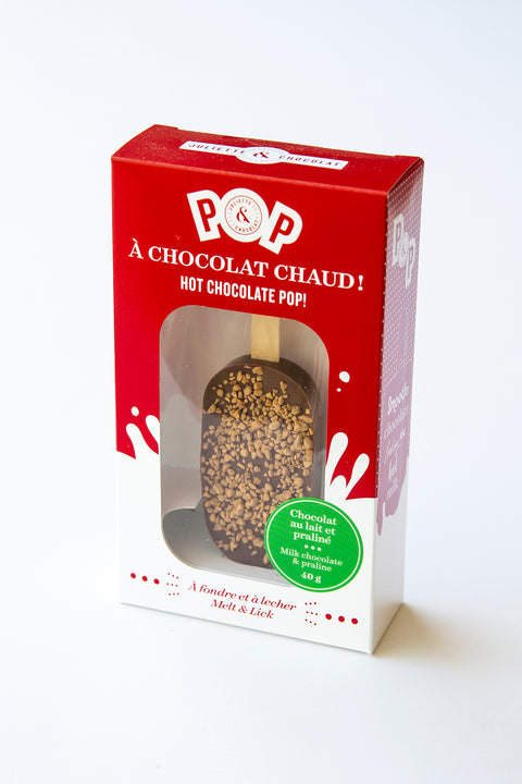 Milk chocolate and praline - Hot Chocolate Pop