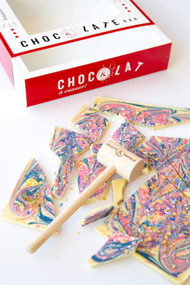 Unicorn chocolate bar to break