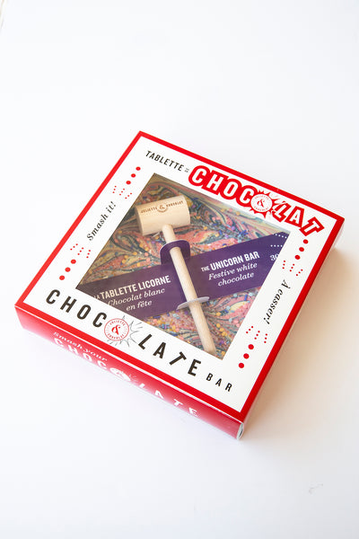 Unicorn chocolate bar to break
