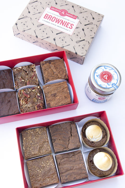 Juliette's 12 brownie set with caramel spread