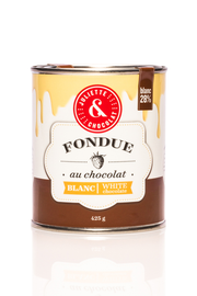 Fondue au chocolat blanc 28% par Juliette & Chocolat
