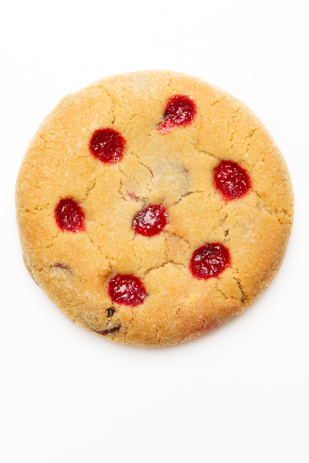 Le "biscuit Monstre" Dracookie (vanille, pépites de chocolat et compotée de fraises)