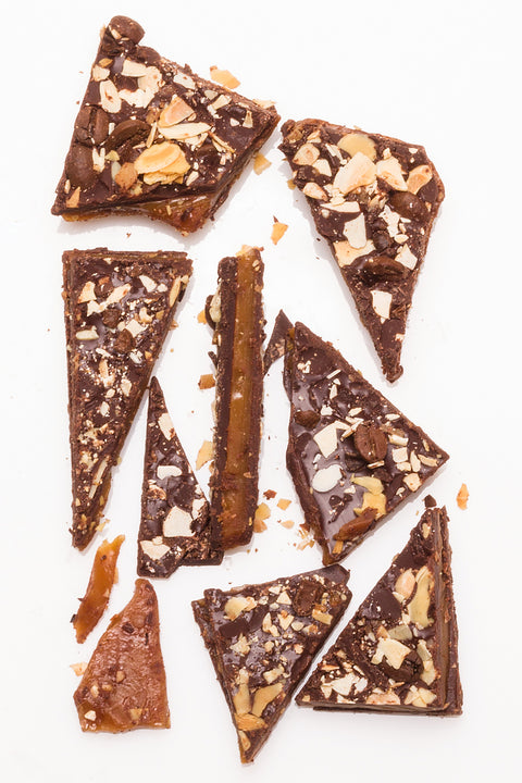 Croquants Chocolat noir 55%, amandes et café | Juliette & Chocolat