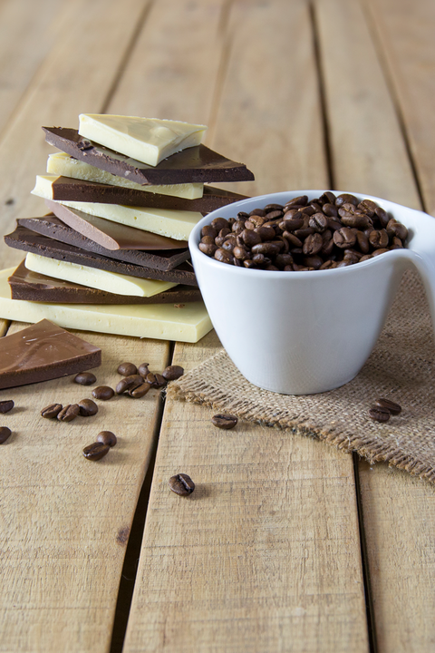 The 3 chocolates bar with cappuccino