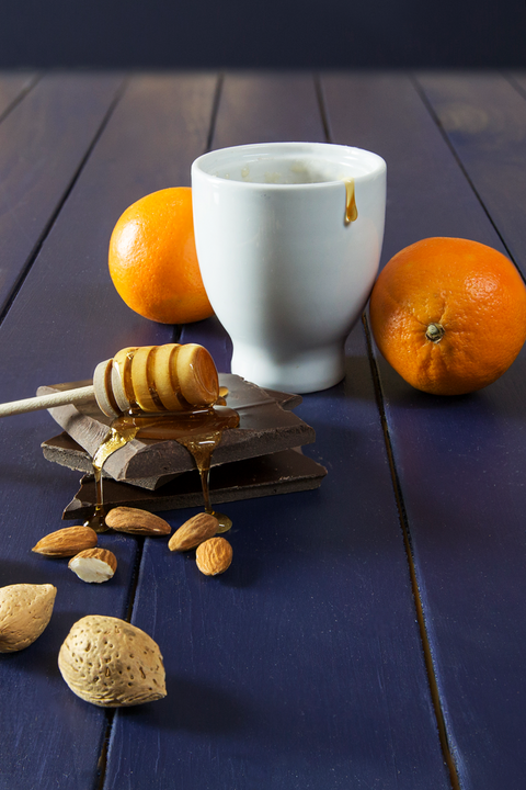 Dark Florentine Chocolate Bar with Almonds, Honey & Crystallized Oranges