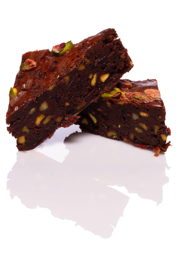 Pistachio-Cranberry Brownie