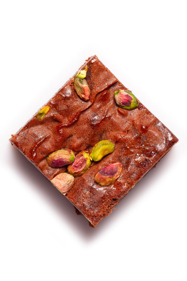 Pistachio-Cranberry Brownie