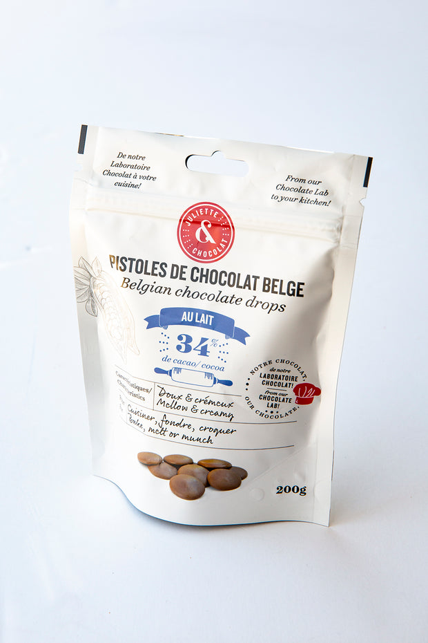 Pistoles de chocolat au lait 34%