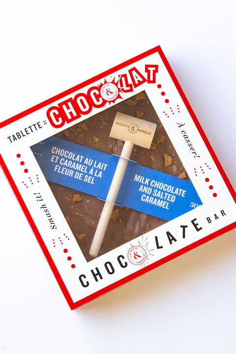 Large chocolate bar to smash - Milk chocolate and salted caramel